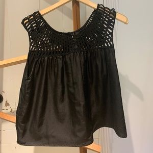 FLANNEL Brand Black Tank Top Size 2